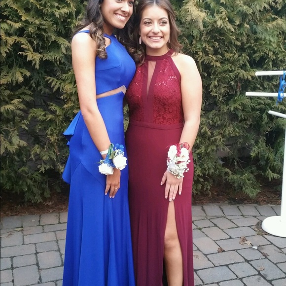 Royal Blue Backless Long Prom Dress - Picture 1 of 2